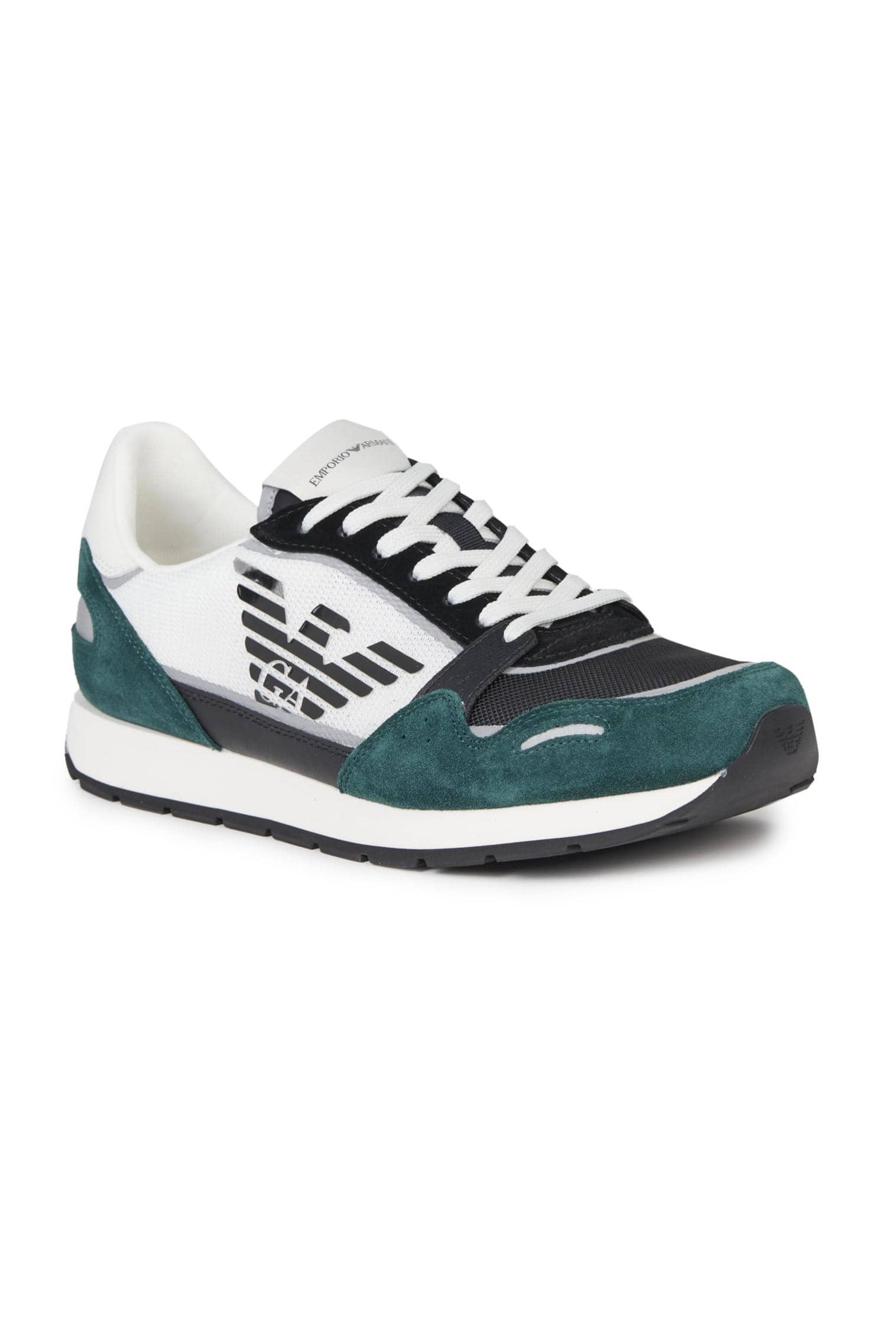 EMPORIO ARMANI SCARPE X4X537 XM678 Q827 GREEN+BLACK+OFF WHITE UOMO