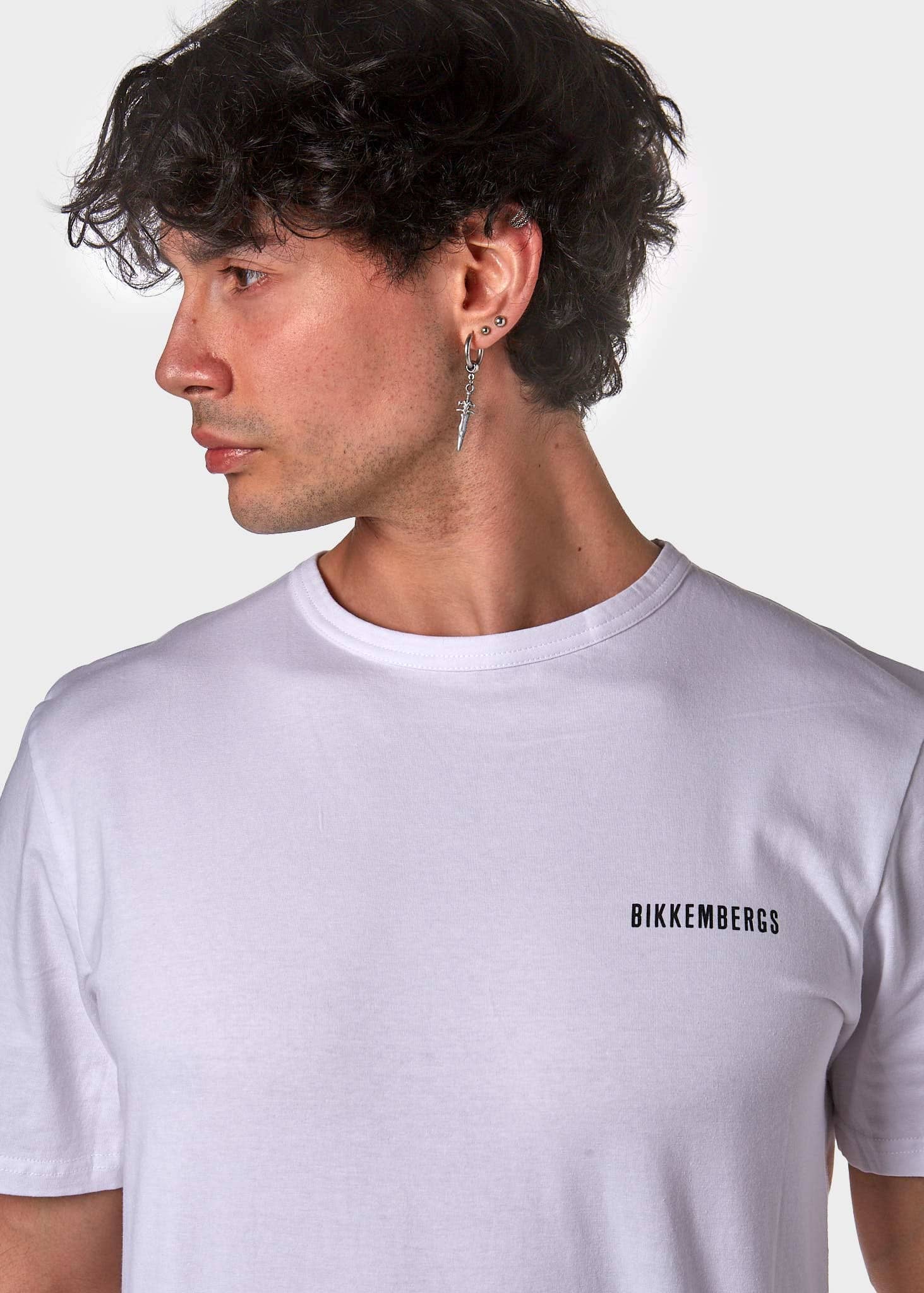 BIKKEMBERGS T-SHIRT BKK2MTS01 BIANCO UOMO