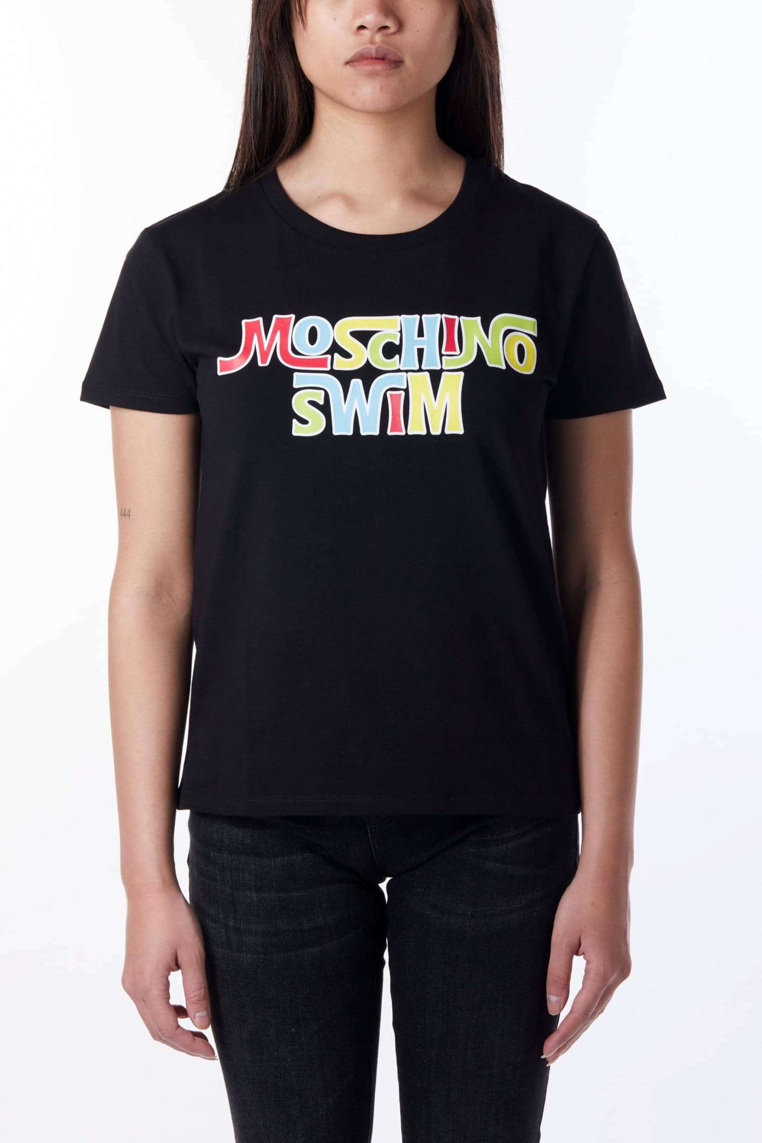 MOSCHINO T-SHIRT A1907 2123 555 NERO DONNA