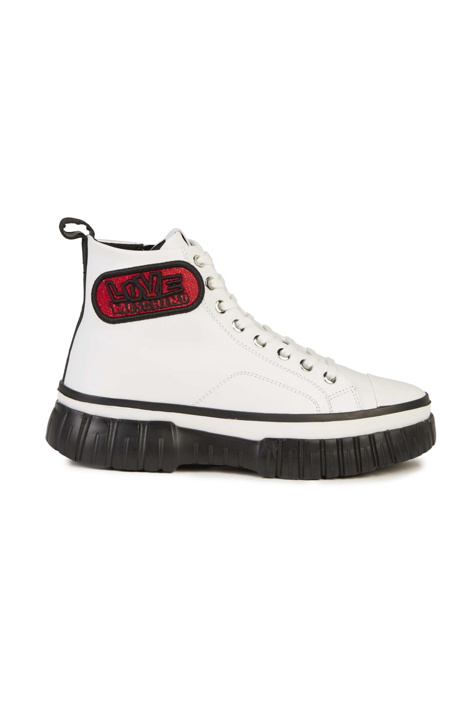 LOVE MOSCHINO SCARPE JA15635G1FIA0100 SNEAKERD.GOMMA55 VITELLO BIANCO D