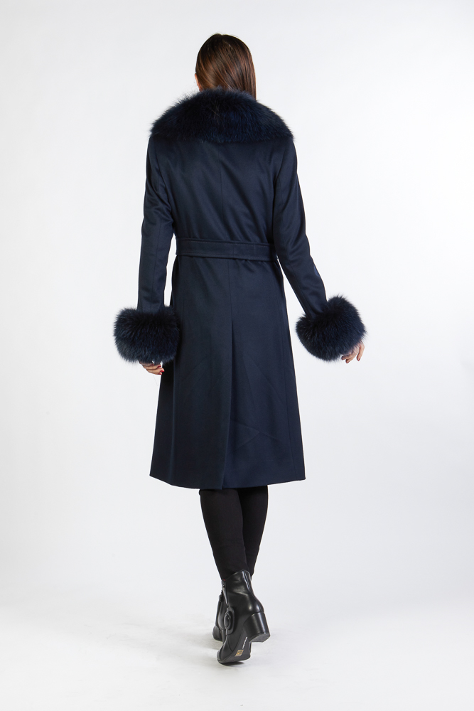 LOROPIANA TESSUTO CAPPOTTO 217607P656 1861-2769 BLU NAVY DONNA