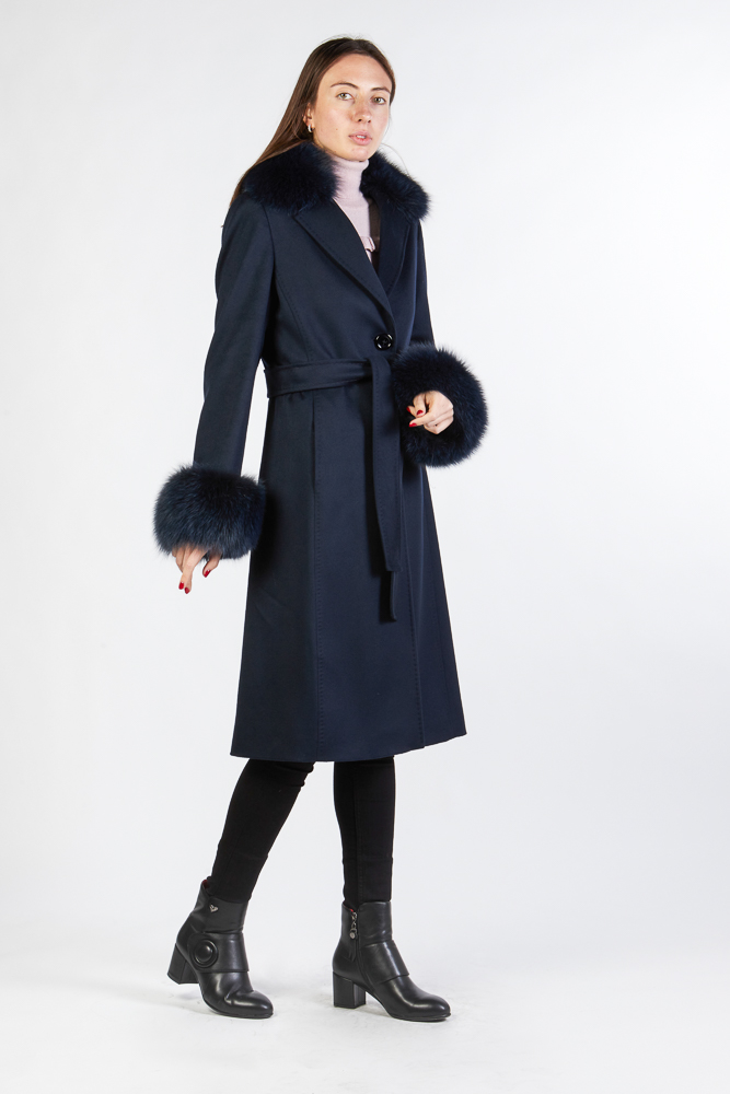 LOROPIANA TESSUTO CAPPOTTO 217607P656 1861-2769 BLU NAVY DONNA