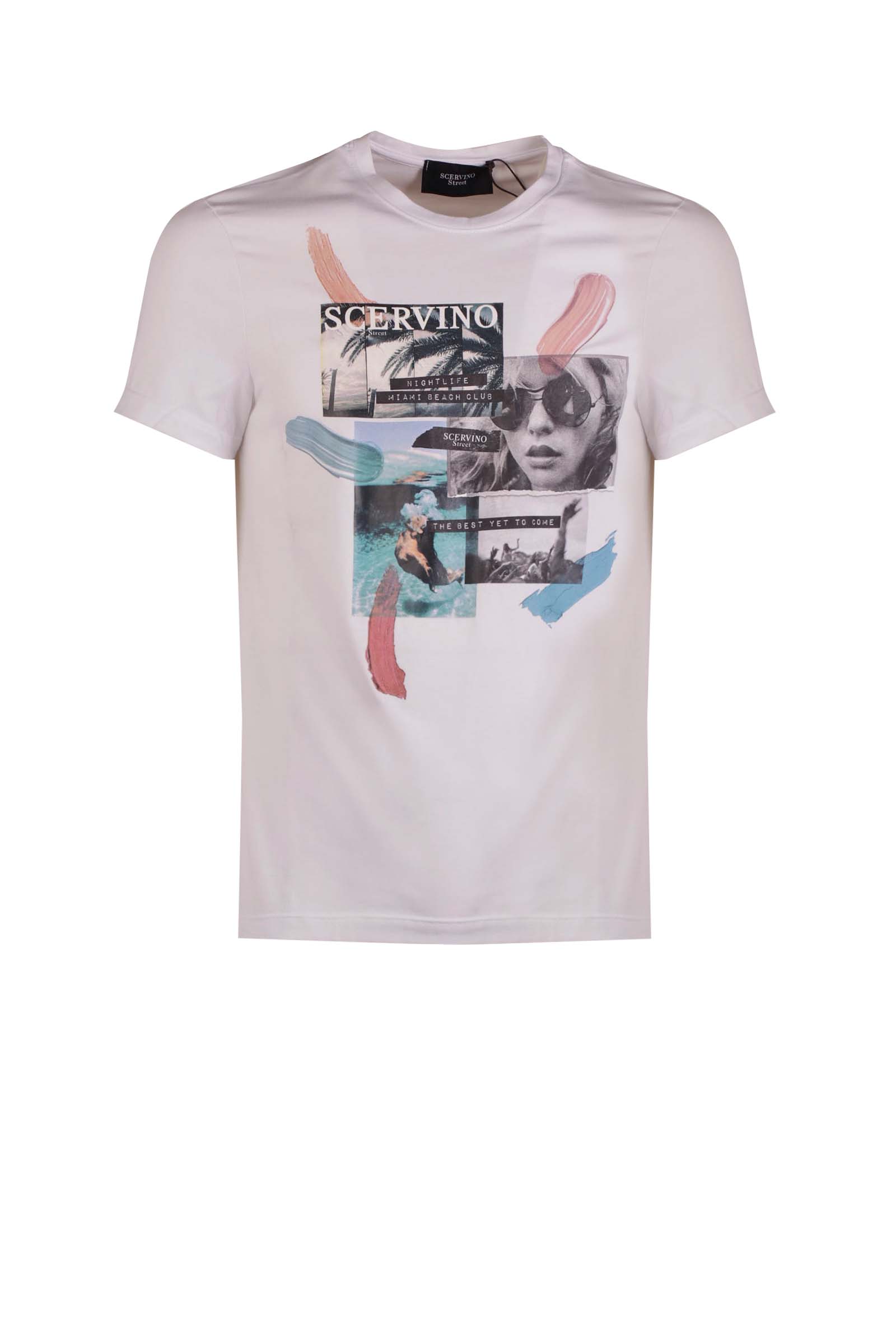 SCERVINO T-SHIRT TSU020 SC001 BIANCO UOMO