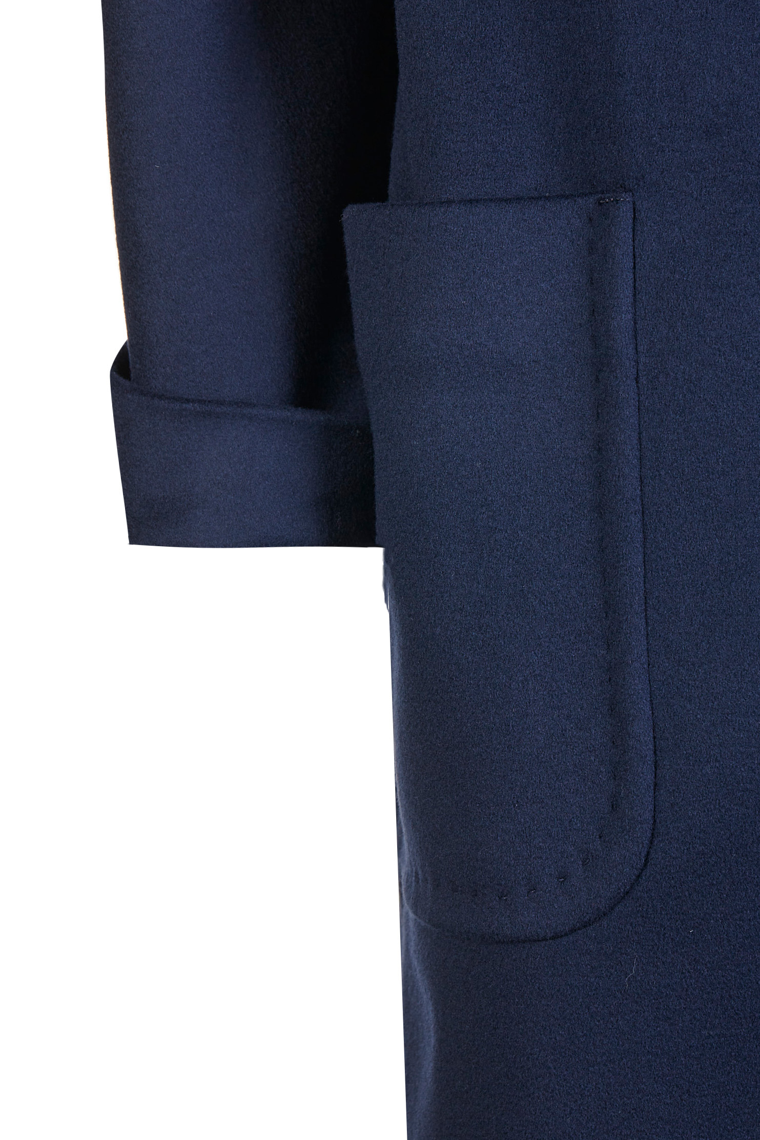 TESSUTO LOROPIANA CAPPOTTO 360425M5 9353 BLU NAVY DONNA