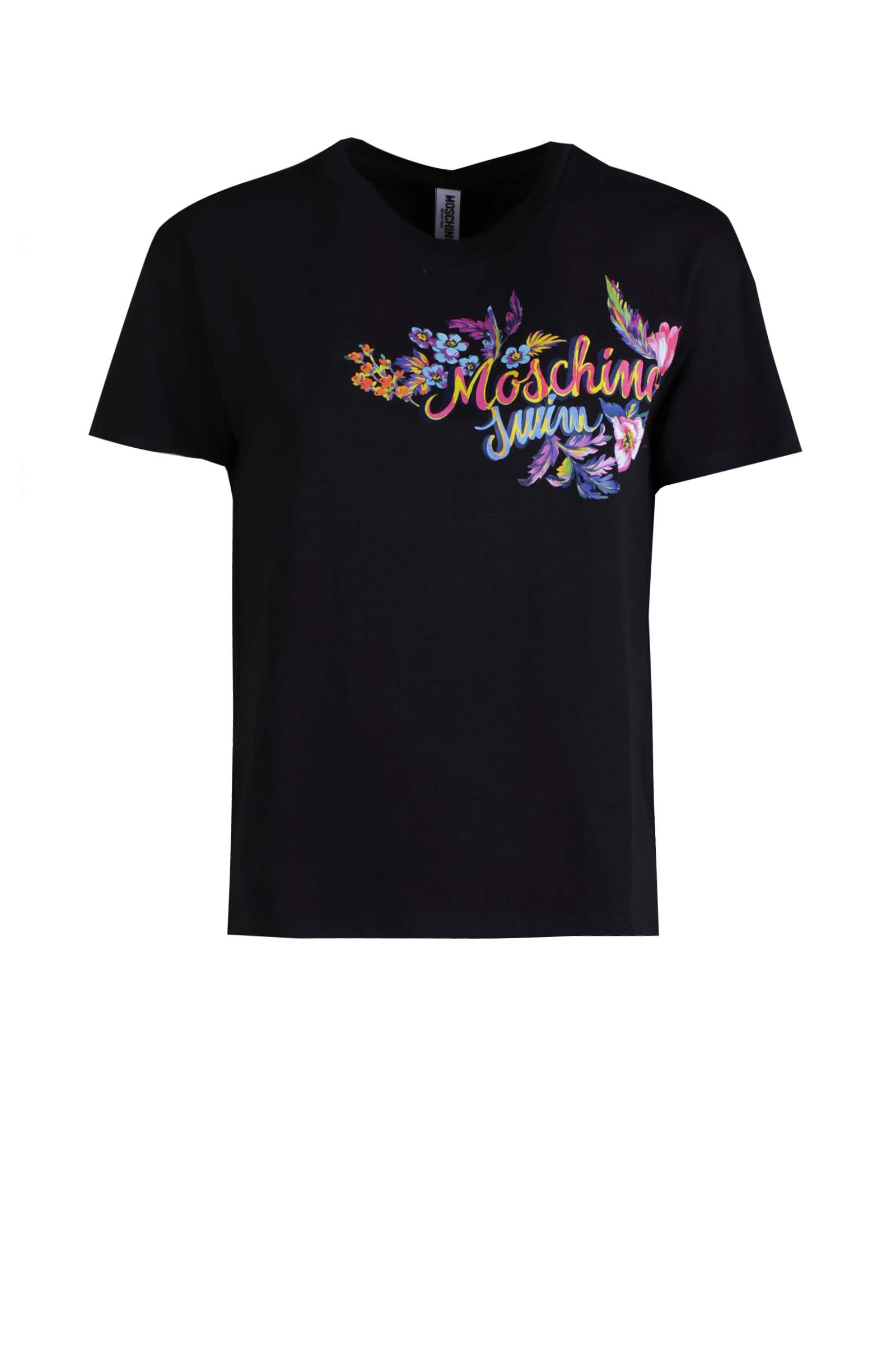 MOSCHINO T-SHIRT A1906 2116 555 NERO DONNA