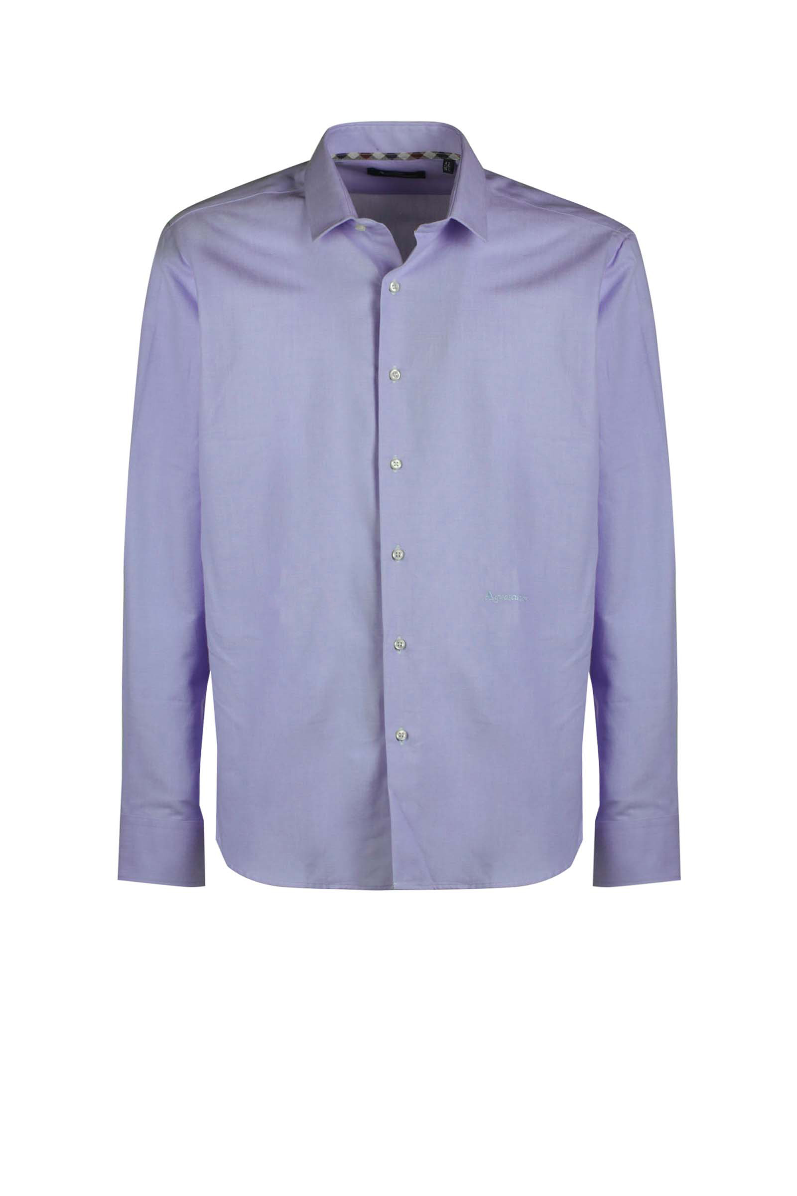 AQUASCUTUM CAMICIA GANI 11 81 CELESTE UOMO