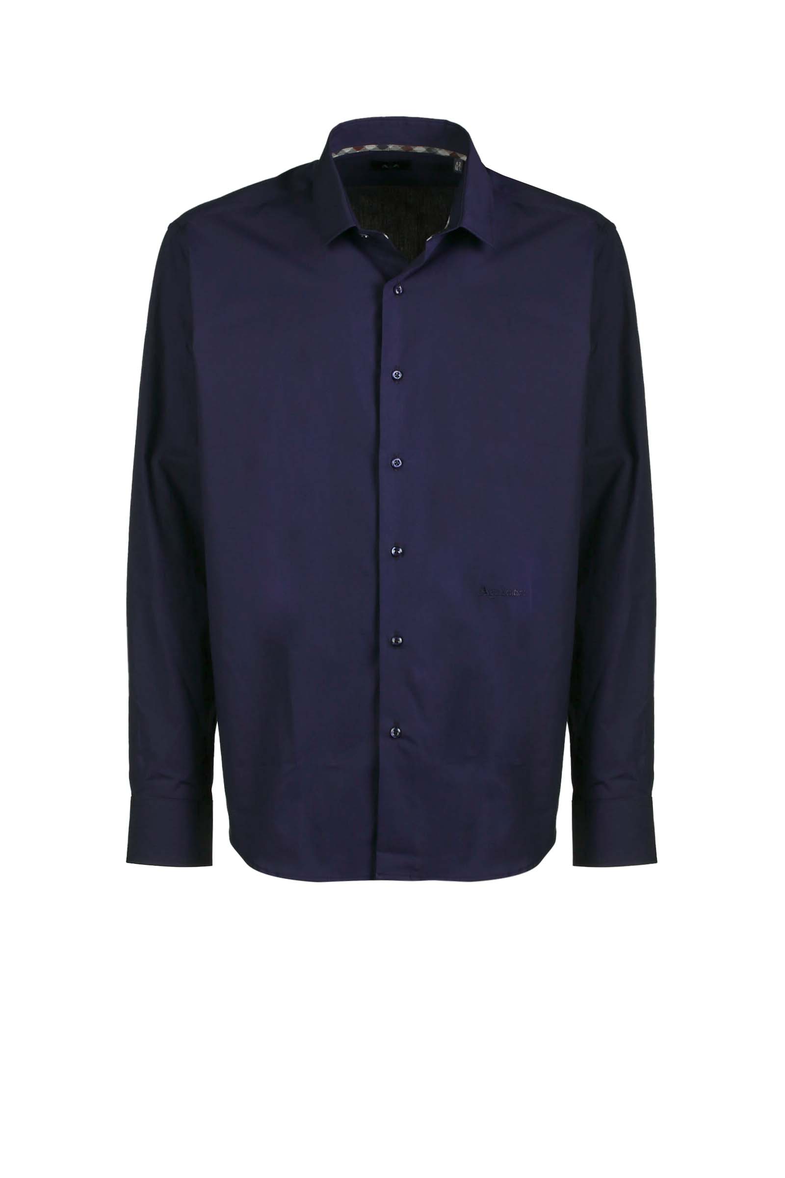 AQUASCUTUM CAMICIA GANI 08 85 BLU UOMO