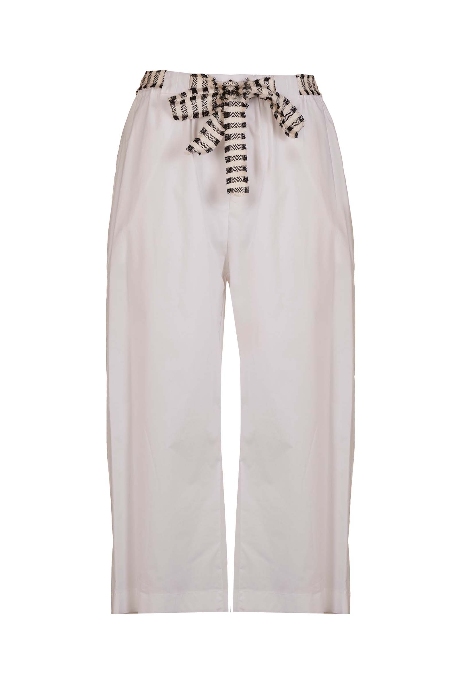 CRISTINA EFFE PANTALONI CROPPED 325P2160 BIANCO DONNA