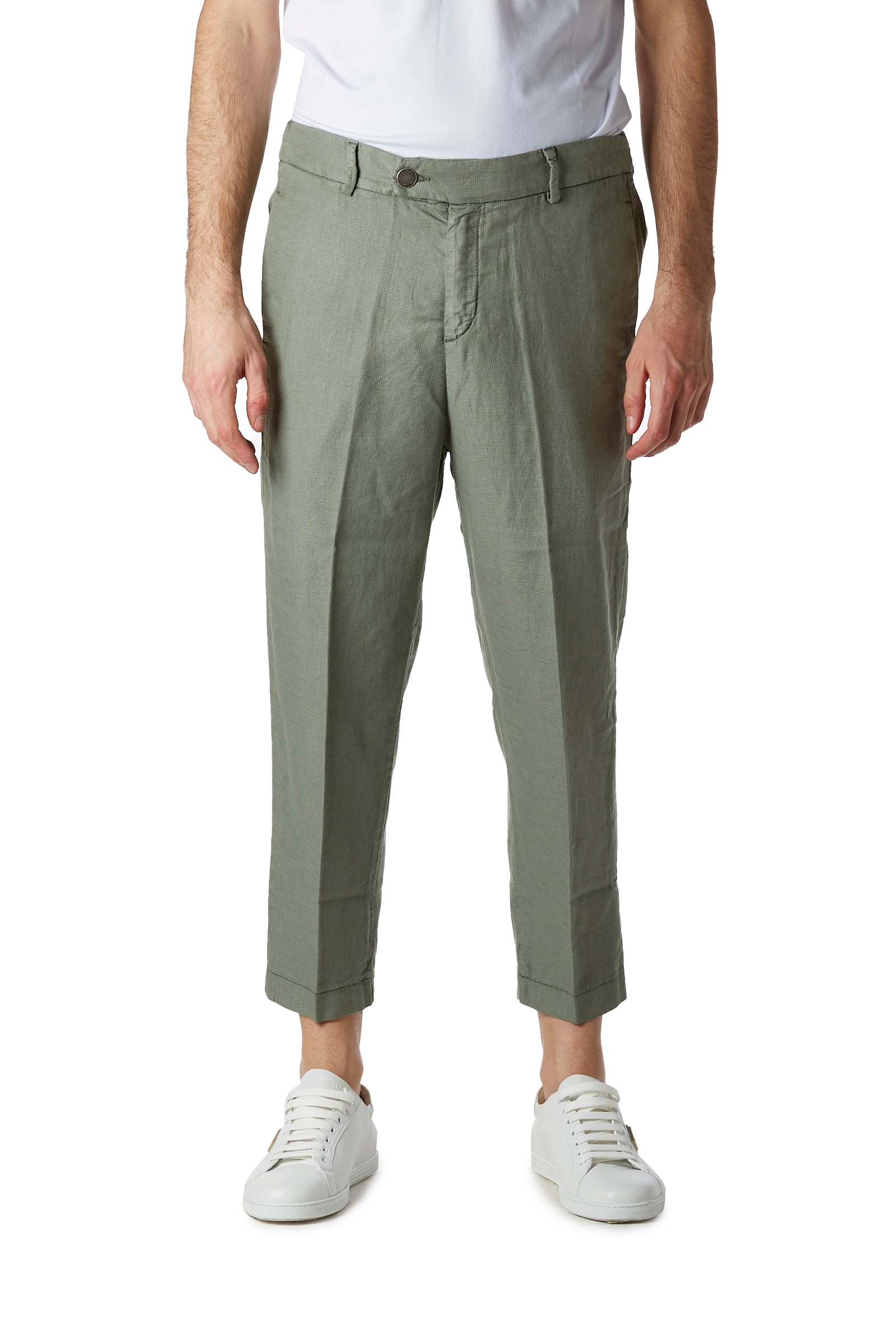 A. DELL'ACQUA PANTALONI AD7339WA P0070ELT 37 VERDE PETROLIO UOMO