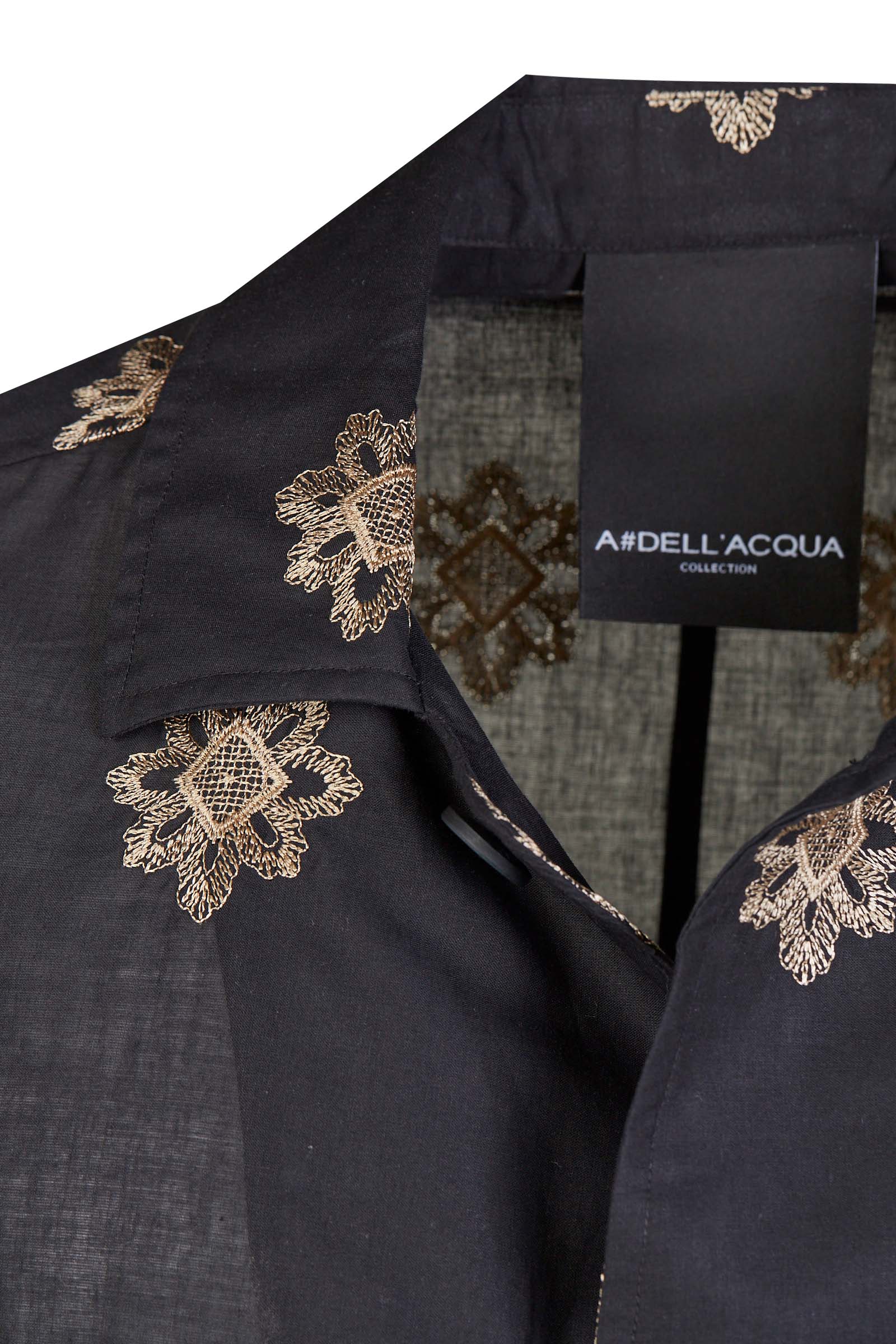 A. DELL'ACQUA CAMICIA AD2412 C0238 80 NERO UOMO