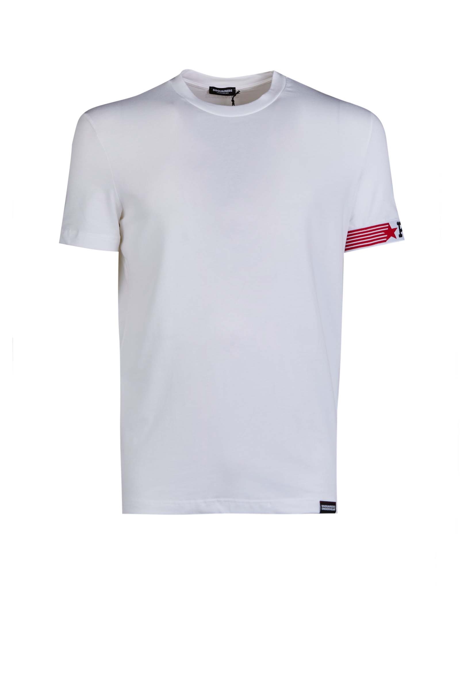 DSQUARED2 T-SHIRT D9M3S5300 10012 ROUND NECK WHITE UOMO