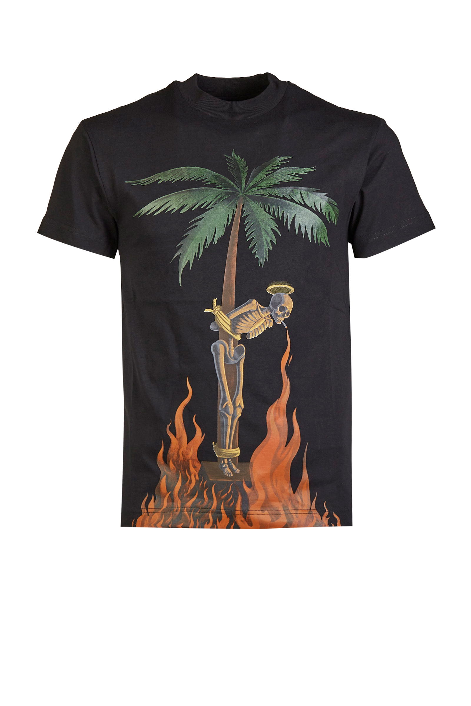 PALM ANGELS T-SHIRT PMAA001R20413034 BLACK UOMO