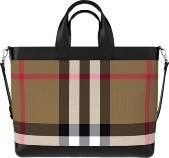 BURBERRY BAG 80845531 ML ORMOND CHK BIN TAUPE BROWN IP CHECK MEN