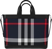 BURBERRY BAG 80840601 ML ORMOND CHK BIN NAVY/GREY IP CHECK MAN