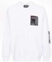 VERSACE JEANS COUTURE SWEATSHIRT WITH BARCODE 71GAIT12 CF00T 003 WHITE UOMO