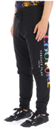 VERSACE JEANS COUTURE MULTICOLOR LOGO PANT 71GAIP04 CF00P 899 BLACK UOMO