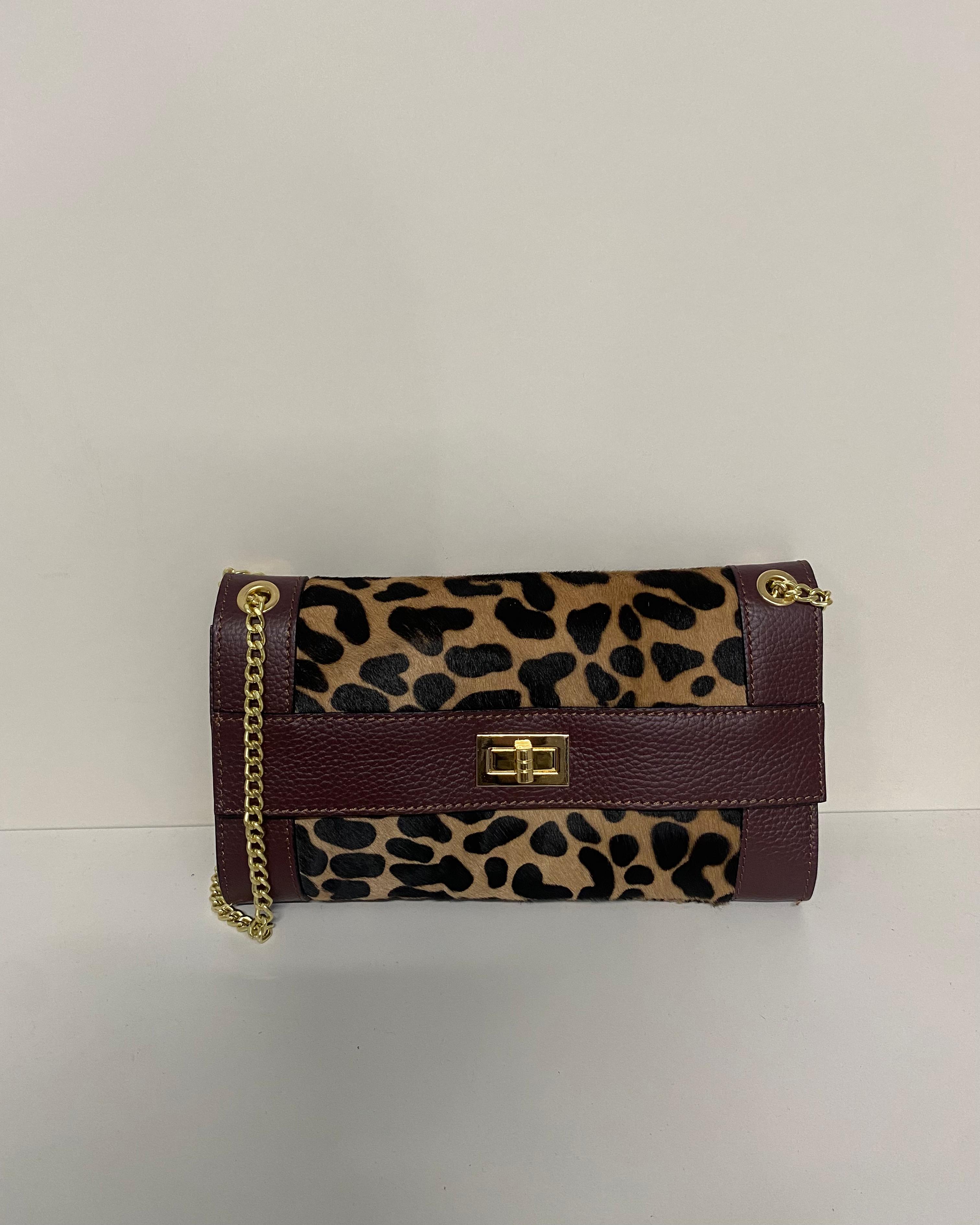 KAROL BORSA SORAYA 24/25 LEOPARDATO/NERO - MARRONE/CIPRIA  - MARRONE/BORGOGNA -  LEOPARDATO/BORGOGNA - BORGOGNA/NERO