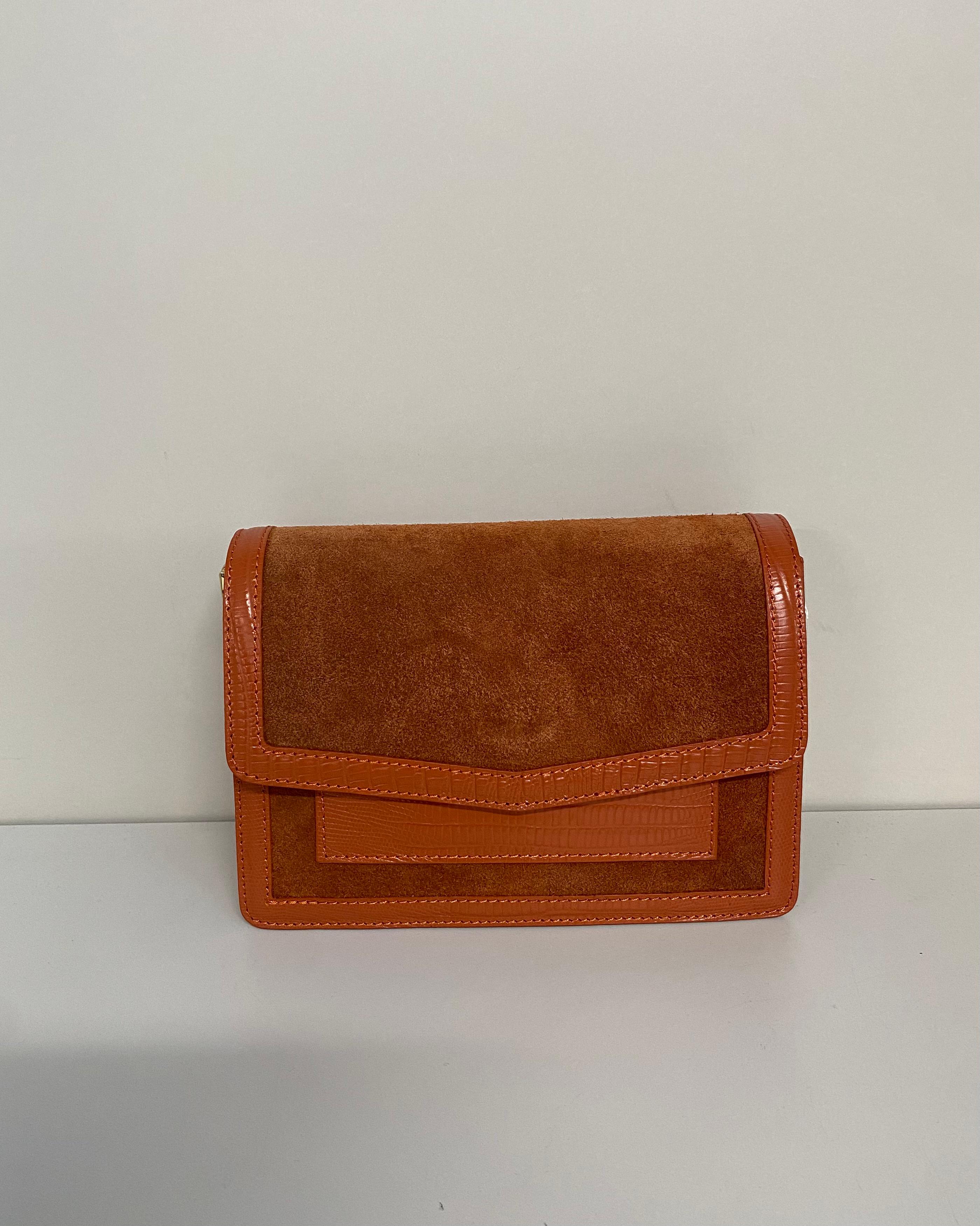 KAROL BORSA GEMMA SENAPE-ARANCIO-BORDEAUX-MARRONE-BEIGE-VERDE-VERDE CHIARO